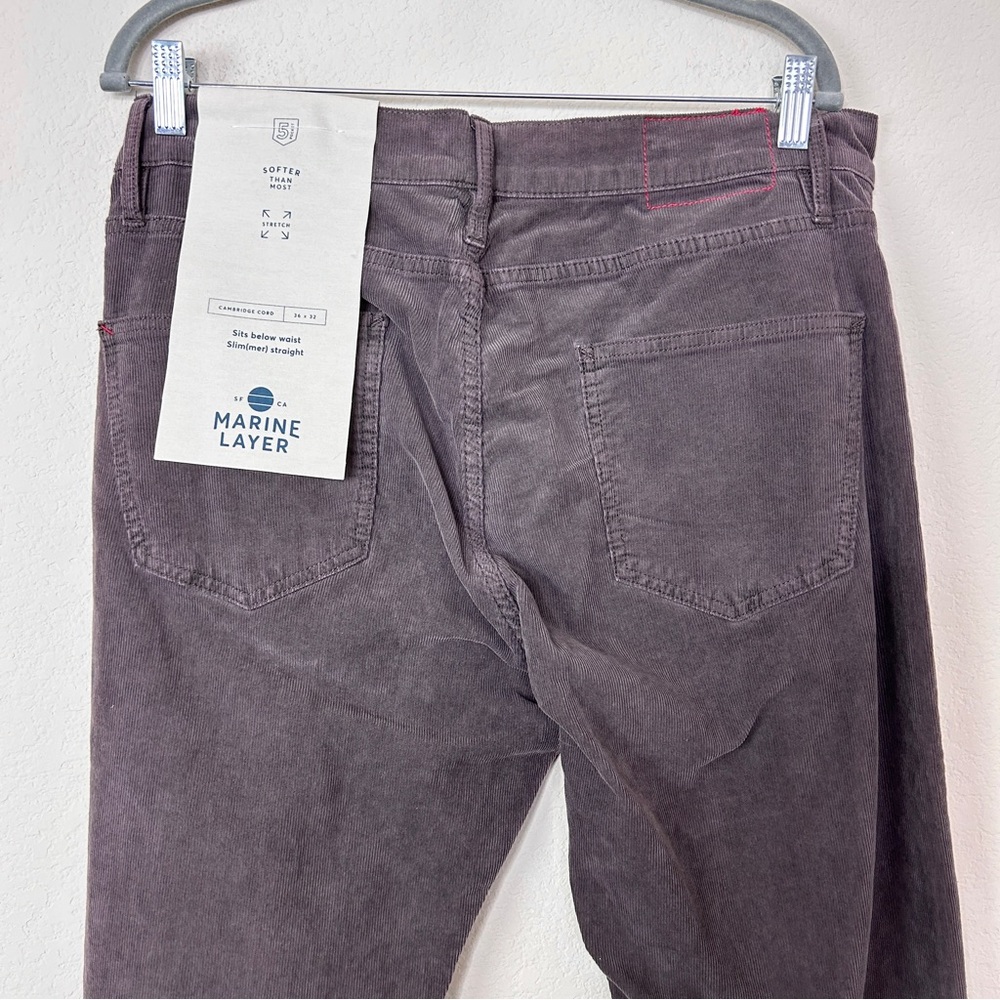 Marine Layer Cambridge Cord Brown Pants Size 36x32 - Picture 7 of 10